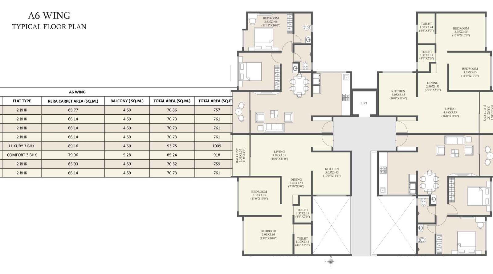 Unique-Youtopia-A6-typical-floor-plan